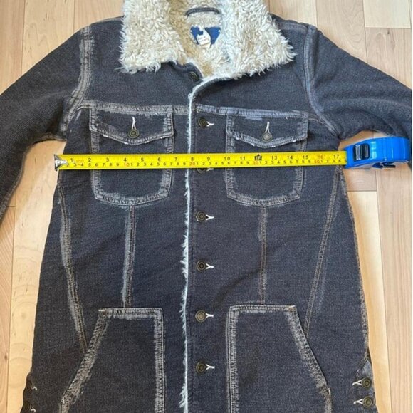 Free People Sherpa Vintage Denim Gray size M - Picture 8 of 8